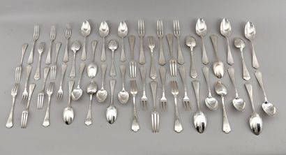 PUIFORCAT, Set of 48 pieces in silver 925...