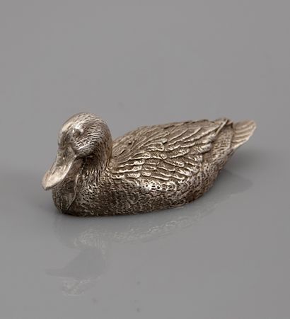 Duck, silver 925 MM, length 7 cm, Minerve...