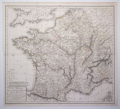 null "Physical map of the INLAND NAVIGATION of France, indicating: the basins of...