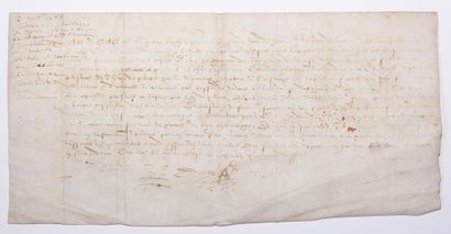 null EURE. 1581. LE COLOMBIER DU PRIEURÉ SAINT-ÉTIENNELÈS- HACQUEVILLE. Charte du...