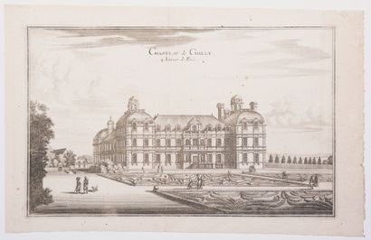 null ESSONNE. CASTLE OF CHILLY-MAZARIN. Engraving XVIIth c.
(around 1655). "Chasteau...