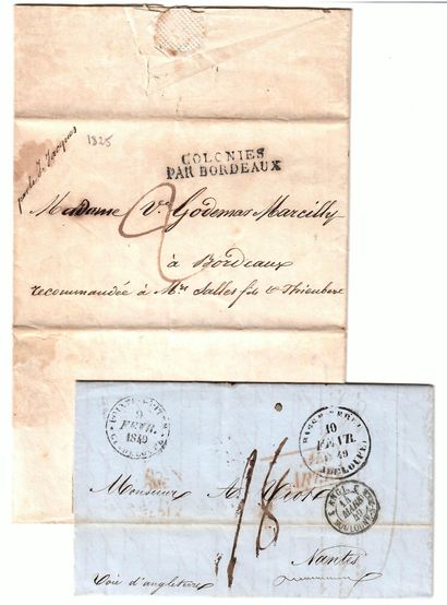 null GUADELOUPE. SUGAR. 2 LETTERS: Commercial letter from POINTE A PITRE (Guadeloupe)...