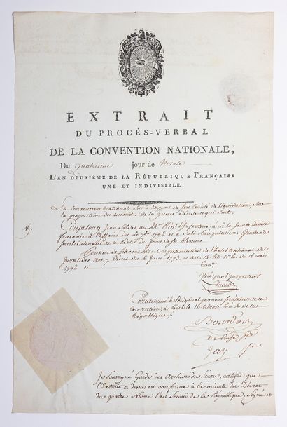 null NATIONAL CONVENTION. Extract of the Minutes of the 4
Nivôse An 2 (December 24,...