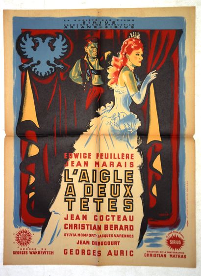 null THE EAGLE WITH TWO HEADS 
Year : 1948, French poster
Director : Jean Cocteau
Act:...