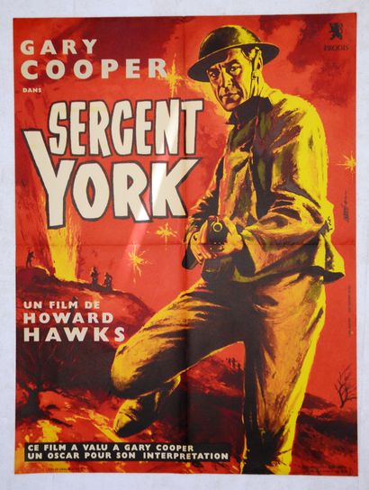 null SERGENT YORK
Année : 1941, affiche française
Réal : Howard Hawks 
Act : Gary...