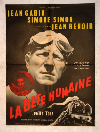 null LA BETE HUMAINE 
Année : 1938, affiche française
Réal : Jean Renoir 
Act : Jean...