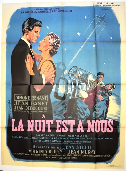 null LA NUIT EST A NOUS
Année : 1953, affiche française
Réal : Jean stelli
Act :...