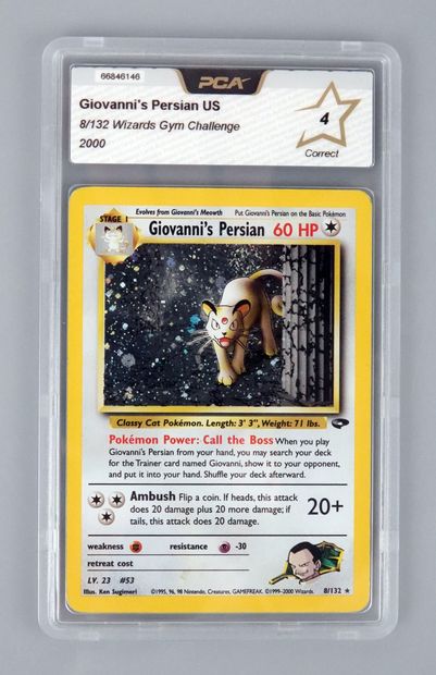 null GIOVANNI'S PERSIAN US
Wizards Gym Challenge Block 8/132
Pokémon Card PCA 4/...