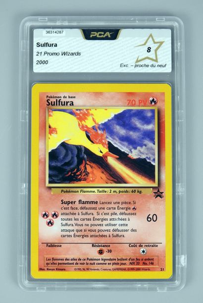 null SULFURA Promo
Bloc Wizards 21
Carte pokémon notée PCA 8