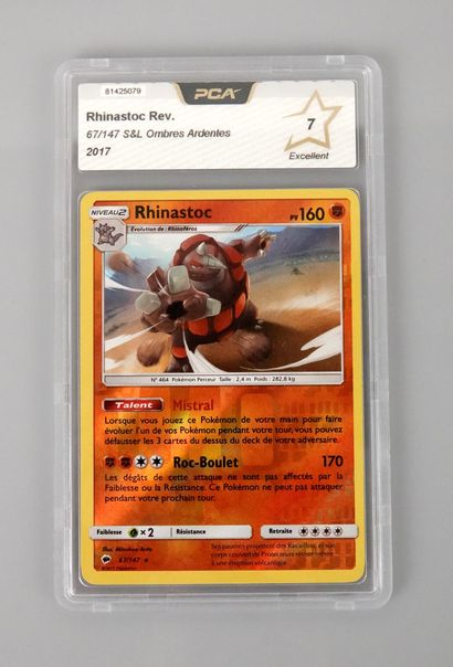 null RHINASTOC Reverse
Bloc Soleil et Lune Ombres Ardentes 67/147
Carte Pokémon PCA...