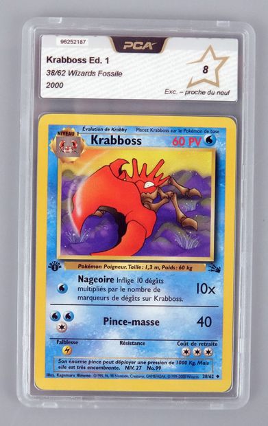 null KRABBOSS Ed 1
Bloc Wizards Fossile 38/62
Carte Pokémon PCA 8/10