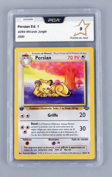 null PERSIAN Ed 1
Wizards Jungle Block 42/64
Pokémon card PCA 9/10