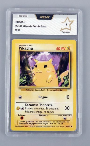 null PIKACHU Ed 2
Wizards Block Basic Set 58/102
Pokémon Card PCA 6/10