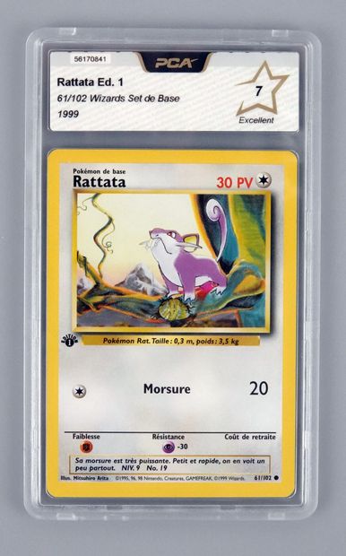 null RATTATA Ed 1
Wizards Block Basic Set 61/102
Pokémon Card PCA 7/10