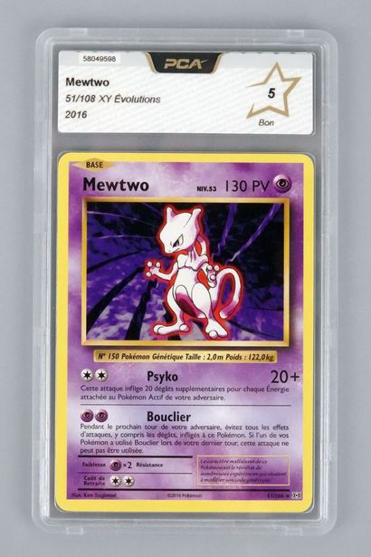 null MEWTWO
Bloc XY Evolutions 51/108
Carte Pokémon PCA 5/10