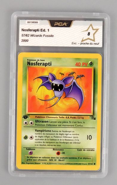 null NOSFERAPTI Ed 1
Bloc Wizards Fossile 57/62
Carte Pokémon PCA 8/10