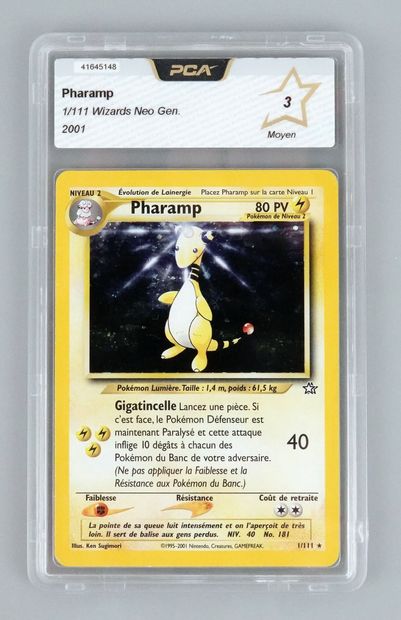 null PHARAMP
Bloc Wizards Neo Genesis 1/111
Carte Pokémon PCA 3/10