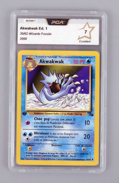 null AKWAKWAK Ed 1
Bloc Wizards Fossile 35/62
Carte Pokémon PCA 7/10