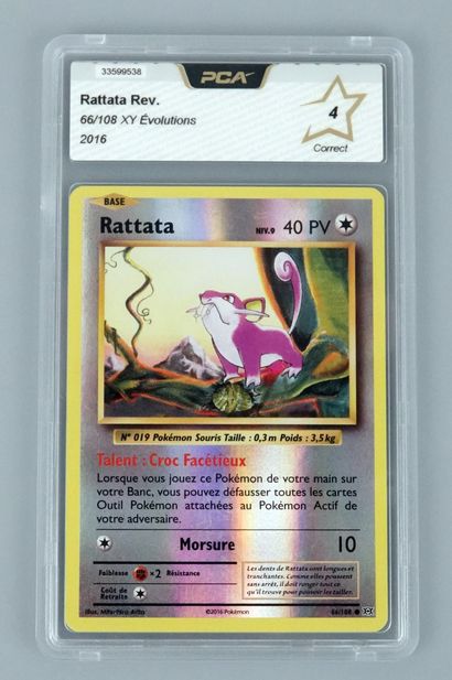 null RATTATA Reverse
Bloc XY Evolutions 66/108
Carte Pokémon PCA 4/10