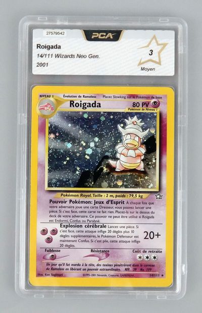 null ROIGADA
Bloc Wizards Neo Genesis 14/111
Carte Pokémon PCA 3/10