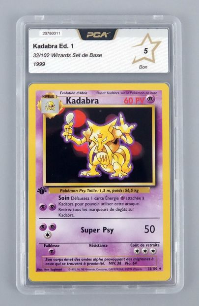 null KADABRA Ed 1
Bloc Wizards Set de Base 32/102
Carte Pokémon PCA 5/10