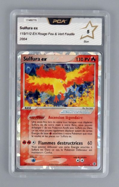 null SULFURA EX
Bloc Ex Rouge Feu et Vert Feuille 115/112
Carte pokémon PCA 5/10