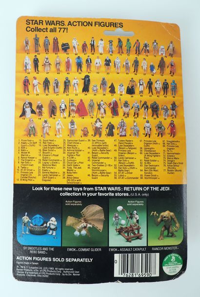 null TEEBO
Star Wars
Figurine sur sa plaque d’origine éditée par Kenner en 1984 pour...