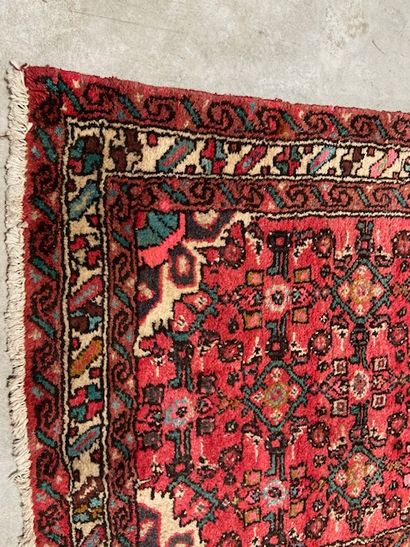 null Hamadan carpet (cotton warp and weft, wool pile), Northwest Persia, ca. 1930-1950

Dimensions...