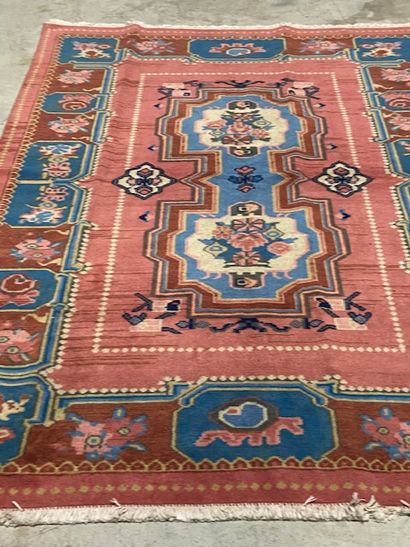 Kurdish carpet (cotton warp and weft, wool...