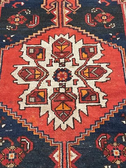 null Hamadan carpet (cotton warp and weft, wool pile), Northwest Persia, circa 1940

Dimensions...