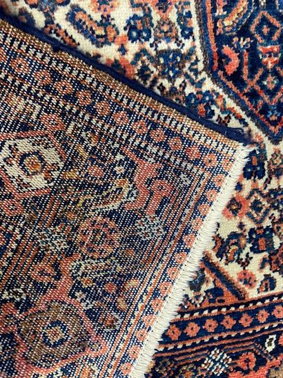 null Senneh Kurdish carpet (cotton warp and weft, wool pile), Northwest Persia, ca....