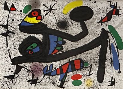 null Joan Miro (1893-1983), d'après
La demoiselle au papillon
Lithographie sur papier...