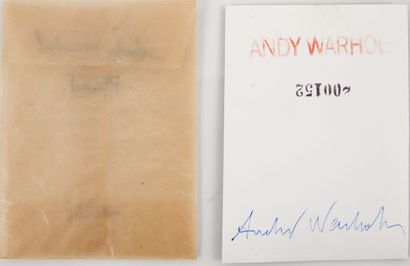 null Andy Warhol, after
Photographic print signed with a dry stamp, signed with a...