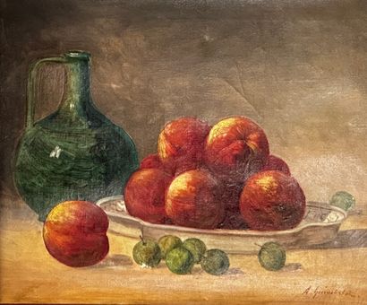 null Achille Guimbelot (XX°)
Still life 
Oil on canvas signed lower right
38 x 46...
