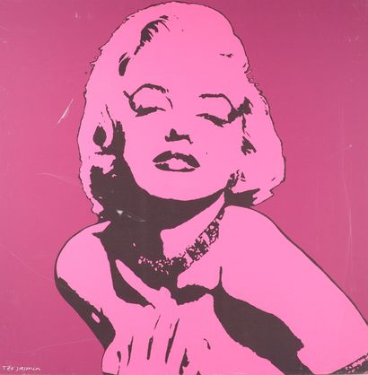 null Teo Jasmin (XXth century), 
Portrait of Marilyn Monroe
Print on canvas bearing...
