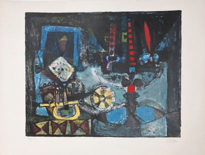 null Augustin UBEDA (1925-2007),
Composition abstraite
Lithographie sur papier, signée...