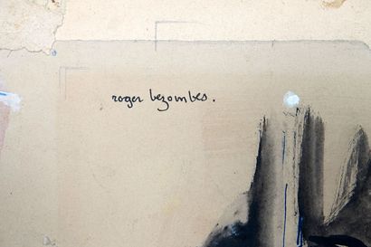 null Roger Bezombes (1913-1994)
Le Catafalque
Technique mixte sur papier contrecollé...
