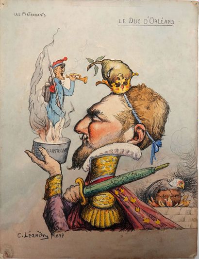 null Charles Léandre (1862-1934), 
The Pretenders - The Duke of Orleans, 1899, 
Caricature...