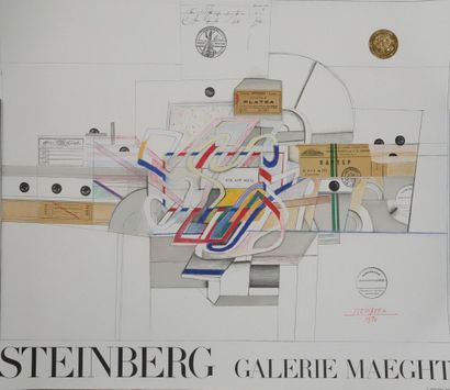 null Saul STEINBERG (1914-1999) d'après,
Affiche d'une exposition Steinberg à la...