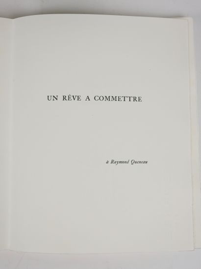 null WALDBERG (P.): A dream to commit. Nouveau Cercle Parisien du Livre, 1973. In-4...