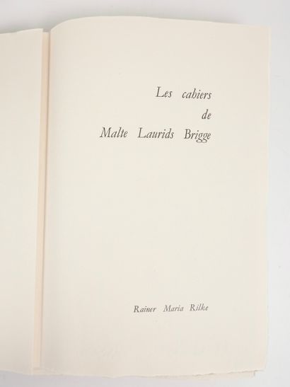 null [ILLUSTRATIONS] 2 vol. in-4 in ff. in folder and case: -Rilke: Les cahiers de...