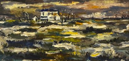null Gilbert Chavan (1929-1975)
"Mas de Camargue" (Farmhouse in the Camargue)
Oil...
