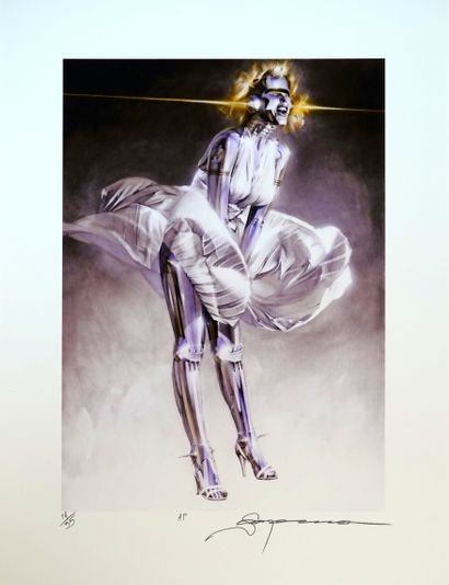 null Hajime Sorayama, based on 
Sexy Robot 
Bearing a signature in pencil lower right,...