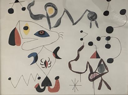 null Joan Miro (1893-1983), after
Unsigned print on paper
41 x 53.5 cm (on view)