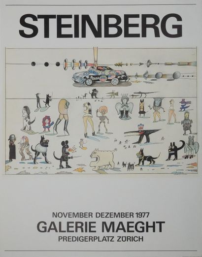 null Saul STEINBERG (1914-1999) after,
Poster for the exhibition "Steinberg" at the...