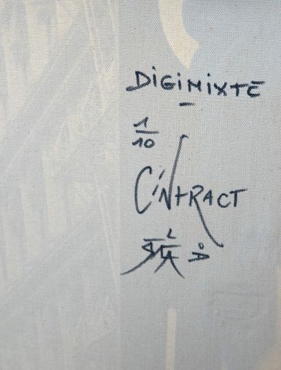 null David CINTRACT (né en 1970)
Digimixte, 
Technique mixte en digigraphie,
Signé,...