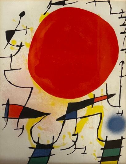 null Joan Miro (1893-1983), d'après
Le soleil rouge, 1962
Lithographie sur papier...