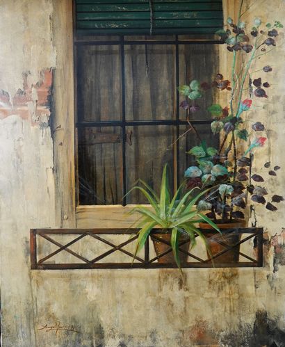 null Angel Jurado (born 1944), 
Ventana, 1991
Oil on canvas signed and dated lower...