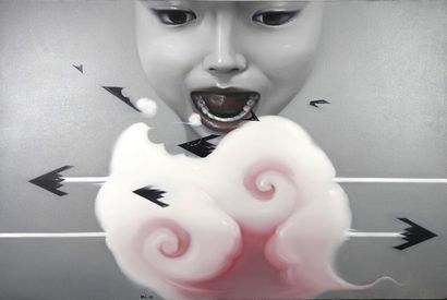 null Mu Lei (born 1984)
Cotton Candy, 2008
Oil on canvas
Monogrammed lower left and...
