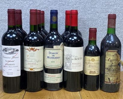 null ..12 bottles and 1 half MISCELLANEOUS WINES France Madiran, Bergerac and Irouleguy...